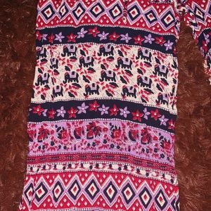 Red and Purple Elephant Rouched Hippie Pants, Lightly used, Mediums